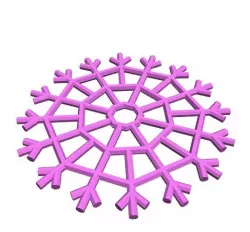 BlocksCAD Challenge Snowflake - Bolerro