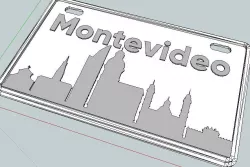 Chapa/Plate Montevideo (decoración/decor)