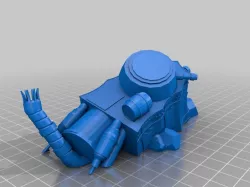 Crashed Warhammer Steam Tank Terrain