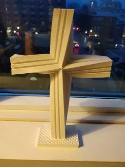 Cross with grooves & twist