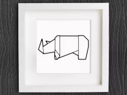 Customizable Origami Rhino