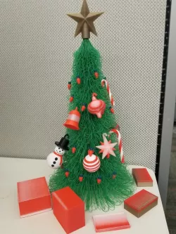 Hairy Christmas Tree and Ornaments