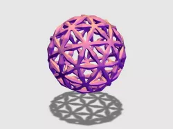 Icy snowflake patterned bauble