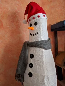 Ikea lamp snowman kit.