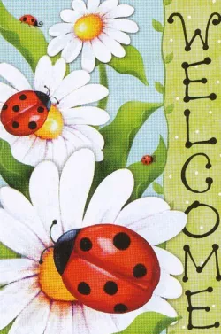 Ladybug Welcome Sign