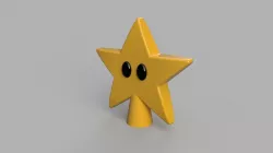 Mario Power Star Christmas Tree Topper