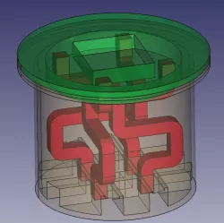 Recessed vibration absorber for Prusa I3 mk2