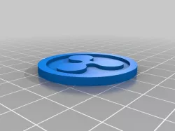 Ripple Coin 40x3mm digitl crypto currency
