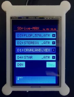 SDrive-Max (Atari_XL replacement Floppy disk) case for Arduino Uno with Touchscreen