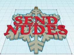 Send Nudes Snowflake Ornament