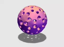 Star patterned bauble with holes