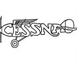 Vintage Cessna Aircraft Sign Litho