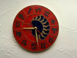 Wall Clock Zodiac Circle