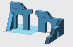 28 mm warhammer scale - big bridge / stairs - Khazad dûm dwarf bridge