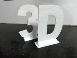 3D - letter with stand- Letras para exposición.