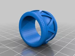 Anillo banda patrón triángulos