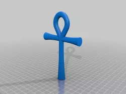 Ankh pendant customizable with FreeCAD