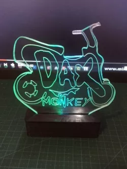 caja con led automático para metacrilato grabado con cnc