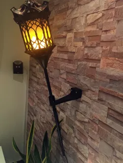 Flaming Wall Torch Clamp (based on IKEA Floor Lamp)