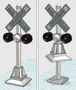 Flashing Model Railroad Crossing Signs - O Gauge 