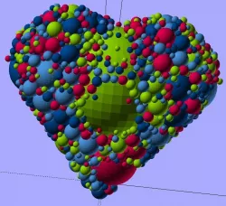 Heart of spheres