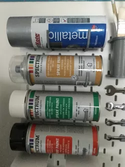IKEA Skadis spray paint holder
