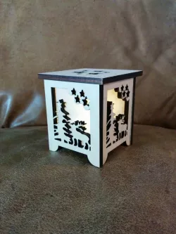 Laser Cut Winter Votive Lantern