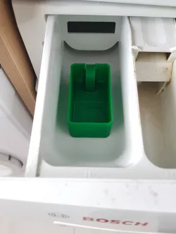 Liquid washing detergent syphon tray for dispenser drawer