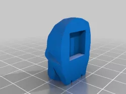 Low poly skull fridge magnet-2