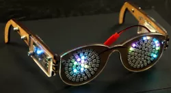Midnight Sunglasses for the new year - lasercut an LEDs by Folker