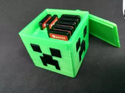 Minecraft Creeper Nintendo Switch Game Cartridge/Micro SD Card Holder 