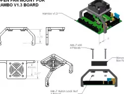Open Fan Mount for Rambo V1.3 Board