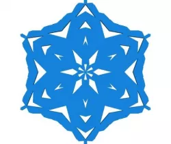 Random kirigami snowflake in BlocksCAD