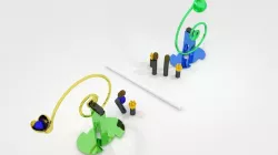 Robot Slingshot two player game for Raspberry Pi
