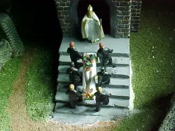 SCALEPRINT PALLBEARERS AND CASKET 00 HO SCALE