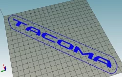 TACOMA lettering