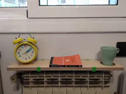 Wood support for radiator