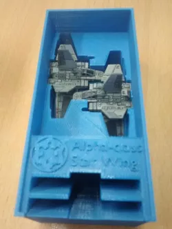 Alpha-Class Star Wing x2 and x3 Holder (X-Wing Miniatures) for Stanley organizer