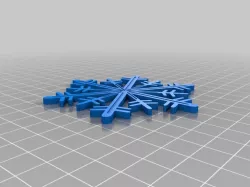 BlocksCAD GunpowderGreen Snowflake w/ Grooves