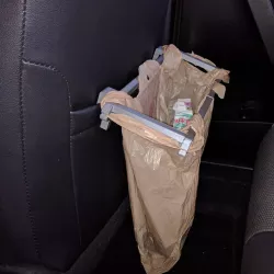 Car Plastic Bag Trash Holder - For Sleeve Behind Passenger's Seat