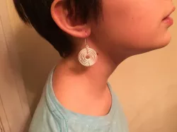 Chartres-inspired labyrinth earring