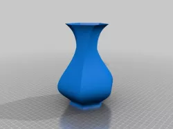 Classic hexagonal twisted vase
