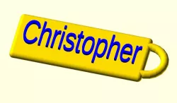 Customized Rounded Simple Name Fob