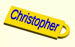 Customized Simple Name Fob