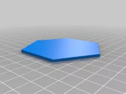 Hex Base for 10mm N-Scale Mechwarrior models
