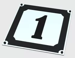 House number German style (V2) Hausnummer