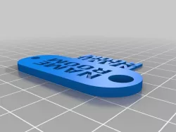 Keyring with inlay Custamizable (Tinkercad)