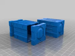Modular SciFi Cargo Containers. (Multiple Ends, Connectable Container Bodies)