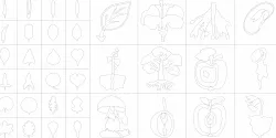 Montessori botanical set: 12 puzzles and botanical cabinet (24 leaf) for laser cut
