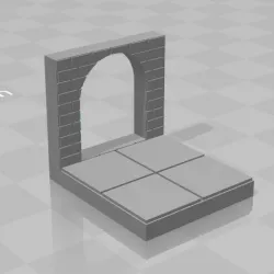 RPG Dungeon Tile 2x2 With Doorway (EP Tiles)